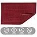 Tappeto Bagno Doccia Spugna Tinta Unita Torino Tappetino Super Assorbente In Cotone Pelo Corto Con Greca Parure 3 Pezzi Bordeaux - Foto miniatura 2