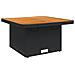 Tavolo Da Giardino Nero 80x80x71cm In Polyrattan E Legno Acacia - Foto miniatura 2
