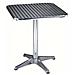 Tavolo Quadrato A Colonna In Alluminio Waterproof 60x60xh70 Cm Per Bar E Ristoranti - Foto miniatura 2