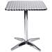 Tavolo Quadrato A Colonna In Alluminio Waterproof 60x60xh70 Cm Per Bar E Ristoranti - Foto miniatura 6