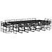 Set Da Pranzo Da Giardino 17 Pz Con Cuscini Nero In Polyrattan - Foto miniatura 1