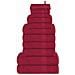 Set Asciugamani 12 Pz Bordeaux 360 Gsm 100% Cotone - Foto miniatura 1