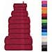 Set Asciugamani 12 Pz Bordeaux 360 Gsm 100% Cotone - Foto miniatura 2