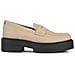 Spherica Ec7 Loafer Mocassino Pelle Di Mucca Scarpe Donna Beige Eu 39, D36vdi 000cl C5004 - Foto miniatura 1