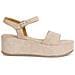 Ivory Suede Casual Open Sandals Sandali Pelle Scarpe Donna Beige Eu 37, 1-28020-42 419 - Foto miniatura 2
