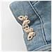 Fibbia Per Cintura Con Farfalla E Strass Per Jeans (5 Paia) Gold - Foto miniatura 2