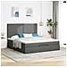 Struttura Letto Pouf Con Materasso 180x200 Cm In Tessuto - Foto miniatura 3