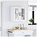Pensile Da Cucina Con Porta In Vetro Lucca Bianco Truciolato - Foto miniatura 3