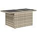 Set di Divano da Giardino a 7 Pezzi con Cuscini Grigio Chiaro in Polyrattan - Foto miniatura 6