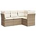 Set Divano da Giardino 4 pz con Cuscini Beige in Polyrattan - Foto miniatura 1