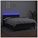 Giroletto a Molle con Materasso e LED Nero 140x200cm Similpelle - Foto miniatura 4