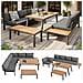 Set Da Giardino Per 6-7 Persone, Adatto Per Giardino, Balcone, Set Da Pranzo, Telaio In Ferro Zincato, Piano Del Tavolo Con Secchiello Per Il Ghiaccio - Foto miniatura 3