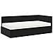 Cornice del letto ad angolo Nero 100 x 200 cm Velluto - Foto miniatura 1
