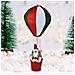 Mongolfiera Di Babbo Natale Bianco Verde E Rosso Decorazione Natalizia 40x92cm - Foto miniatura 1
