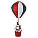 Mongolfiera Di Babbo Natale Bianco Verde E Rosso Decorazione Natalizia 40x92cm - Foto miniatura 3