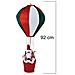 Mongolfiera Di Babbo Natale Bianco Verde E Rosso Decorazione Natalizia 40x92cm - Foto miniatura 4