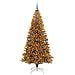Albero di Natale con 300 LED con supporto Oro 210 cm PET - Foto miniatura 3