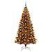 Albero di Natale con 300 LED con supporto Oro 210 cm PET - Foto miniatura 4