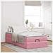 Struttura Letto Pouf con Materasso Rosa 90x190 cm in Velluto - Foto miniatura 3