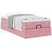 Struttura Letto Pouf con Materasso Rosa 90x190 cm in Velluto - Foto miniatura 4
