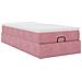 Struttura Letto Pouf con Materasso Rosa 90x190 cm in Velluto - Foto miniatura 6