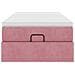 Struttura Letto Pouf con Materasso Rosa 90x190 cm in Velluto - Foto miniatura 7