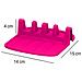 Porta Cucchiaio Compatto In Silicone Antiscivolo 15x14 Cm, Rosa - Foto miniatura 4