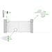 Cancello Scorrevole Vogel Da 3 M, Altezza 140 Cm, Alluminio Bianco - Foto miniatura 5