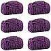 Coperte da Pile 6 pcs Viola 240 x 220 cm Panno - Foto miniatura 1