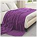 Coperte da Pile 6 pcs Viola 240 x 220 cm Panno - Foto miniatura 3