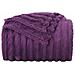 Coperte da Pile 6 pcs Viola 240 x 220 cm Panno - Foto miniatura 5