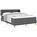 Letto a molle con materasso Grigio scuro 140 x 200 cm Tessuto - Foto miniatura 1