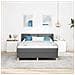 Letto a molle con materasso Grigio scuro 140 x 200 cm Tessuto - Foto miniatura 3