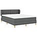 Letto a molle con materasso Grigio scuro 140 x 200 cm Tessuto - Foto miniatura 6