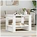 Tavolino da salotto Bianco 72 x 50 x 50 cm Legno multistrato - Foto miniatura 2