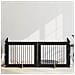 Cancello per cani con supporti 4 pcs Rovere Nero 100 x 80 cm - Foto miniatura 2