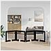 Cancello per cani con supporti 4 pcs Rovere Nero 100 x 80 cm - Foto miniatura 3