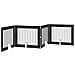 Cancello per cani con supporti 4 pcs Rovere Nero 100 x 80 cm - Foto miniatura 4