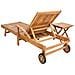 Lettino da sole con tavolo 2 pcs Marrone 40 x 40 x 40 cm - Foto miniatura 5