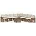 Set Divano da Giardino 10 pcs Beige e Bianco Crema polyrattan - Foto miniatura 1