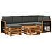 Set divano sezionale con cuscino 6 pcs Naturale e Antracite - Foto miniatura 1