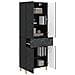 Set di armadi 2 pcs Nero Legno ingegnerizzato - Foto miniatura 2