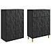 Set di armadi 2 pcs Nero Legno ingegnerizzato - Foto miniatura 3