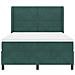 Letto a molle con strisce LED Verde Scuro 160 x 200 cm Velluto - Foto miniatura 5
