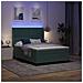 Letto a molle con strisce LED Verde Scuro 160 x 200 cm Velluto - Foto miniatura 8