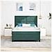 Letto a molle con strisce LED Verde Scuro 160 x 200 cm Velluto - Foto miniatura 9