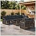 Set Divano da Giardino 9 pz Grigio e Grigio Scuro polyrattan - Foto miniatura 7