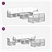 Set Divano da Giardino 9 pz Grigio e Grigio Scuro polyrattan - Foto miniatura 8