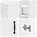 Set di armadietti da bagno in 3 pezzi HOORN Bianco Lucido - Foto miniatura 2