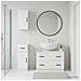 Set di armadietti da bagno in 3 pezzi HOORN Bianco Lucido - Foto miniatura 6